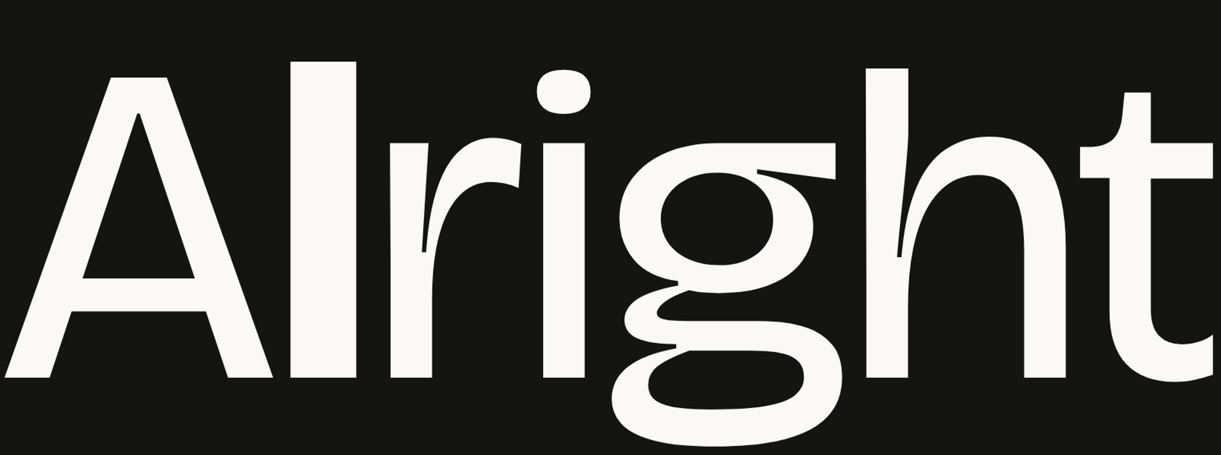 Alright wordmark Bone