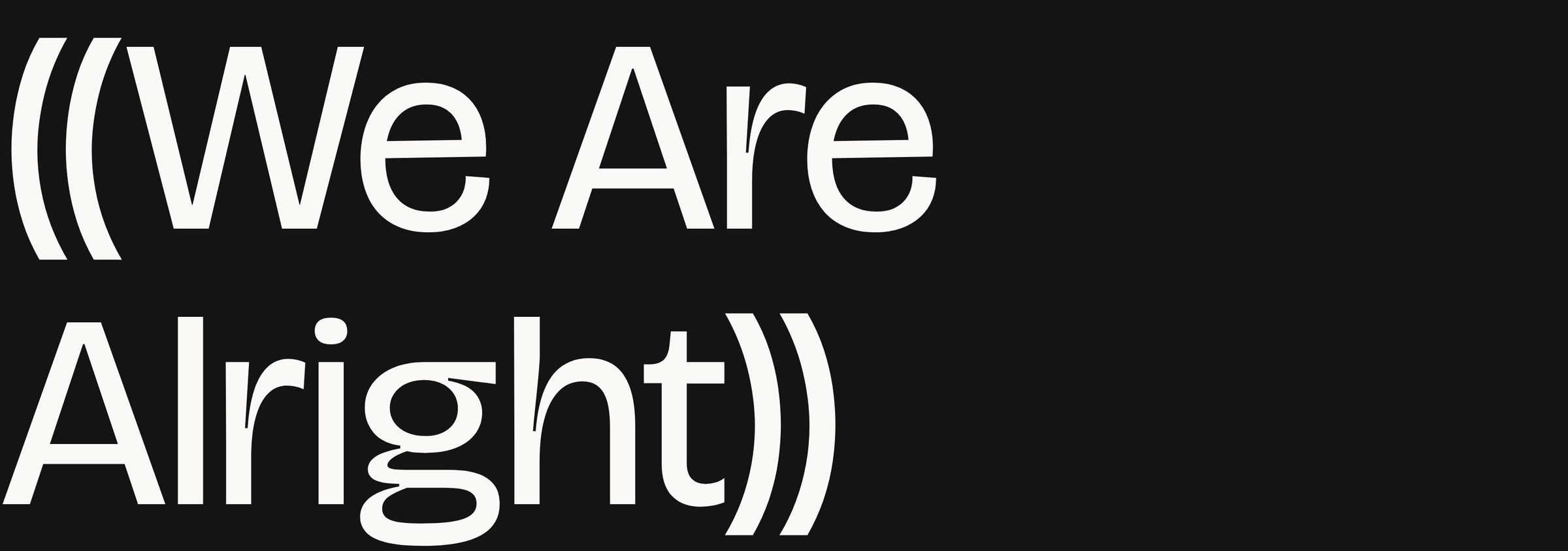Lockup ((We Are Alright)) — versão Bone sobre Dark